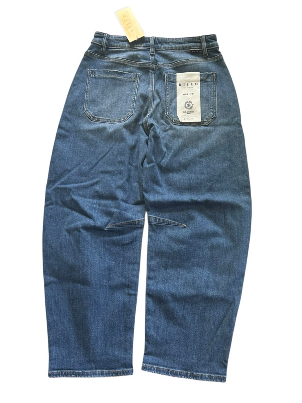 Risen Cropped Slouchy Cropped
Barrel Jeans NWT Sz 27 boho chic Baggy minimalist - Picture 13 of 16